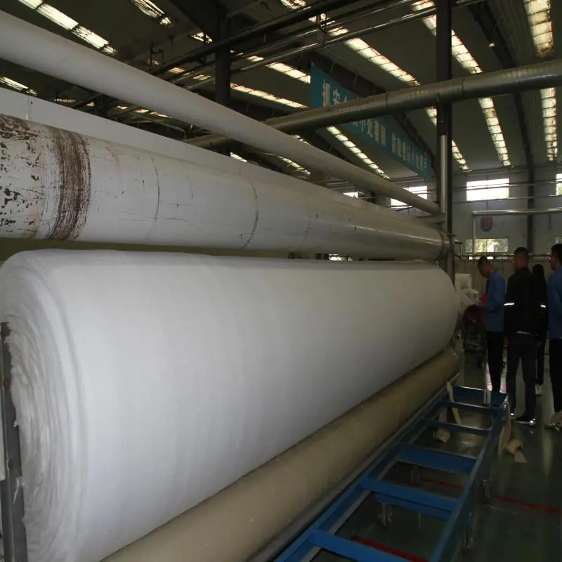 White Staple Fibers Non-woven Geotextiles